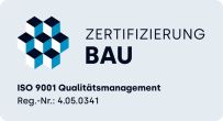 Logo der Zertifizierung Bau