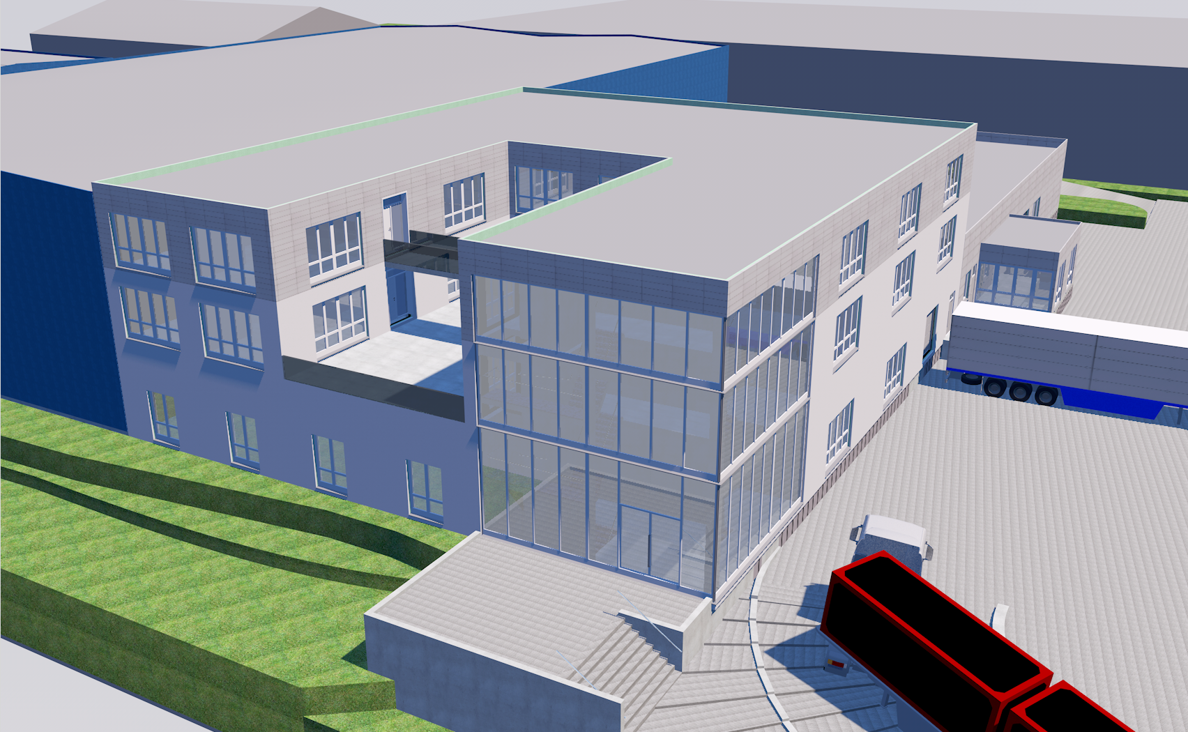 Building Information Model einer Gewerbeimmobilie