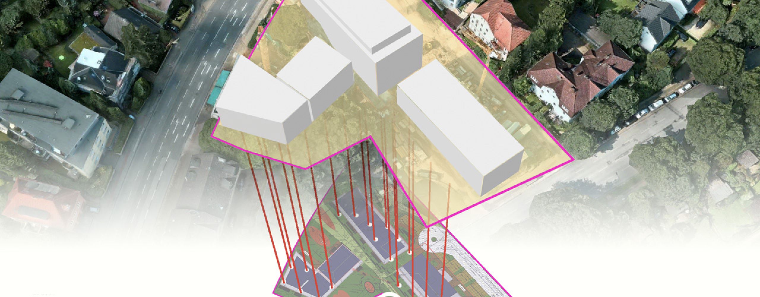 Geothermie Planung mit Visualisierung der Erdbohrungen