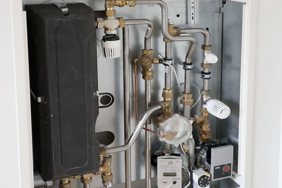 Wohnungsstation als Teil der Solarthermie Planung